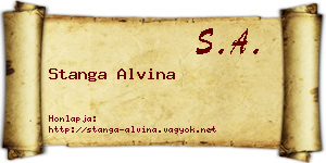 Stanga Alvina névjegykártya